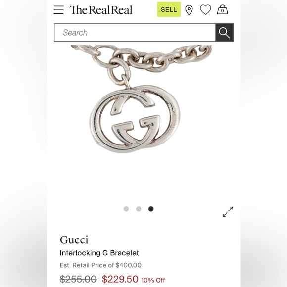 Gucci Interlocking G Pendant 925 Sterling Silver - Picture 5 of 6